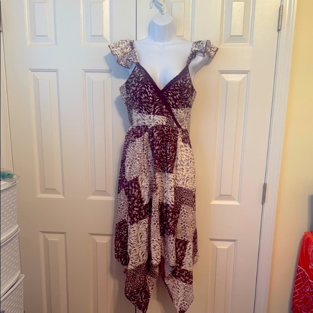 Maurices asymmetrical,fit and flare midi dress medium